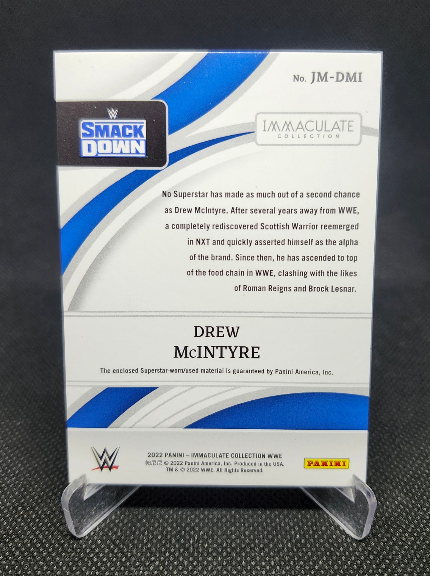 2022 Panini Immaculate Drew McIntyre Jumbo Patch 2/26
