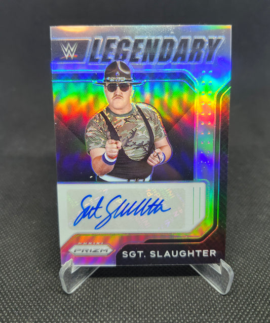2022 Panini Prizm WWE Sgt. Slaughter Legendary Signatures Prizm Auto