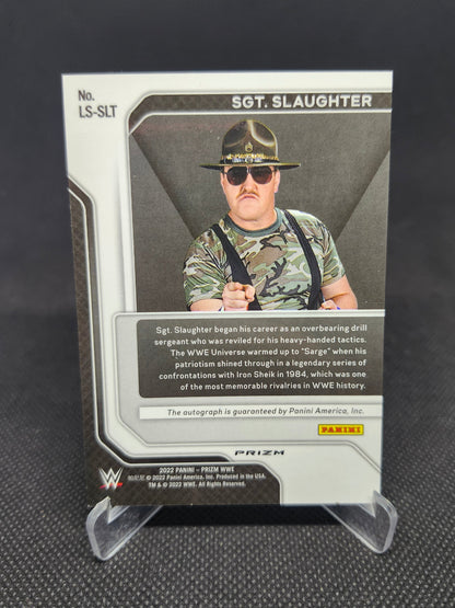 2022 Panini Prizm WWE Sgt. Slaughter Legendary Signatures Prizm Auto