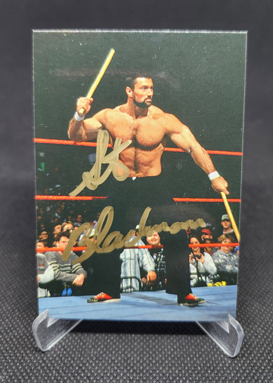 1998 Comic Images DuoCards WWF SuperStarz Steve Blackman Autograph