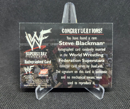 1998 Comic Images DuoCards WWF SuperStarz Steve Blackman Autograph