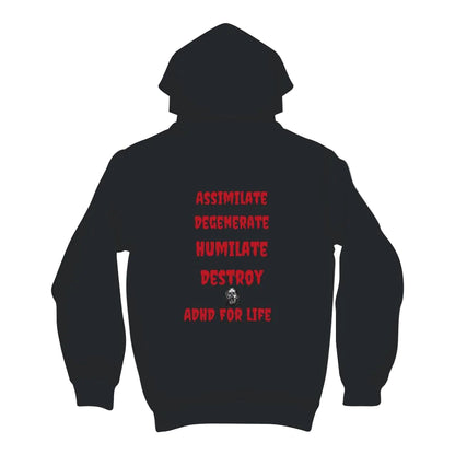 Rush Rancid Men's  Heavy Blend Hoodie (ADHD For Life Dual-Sided Print)